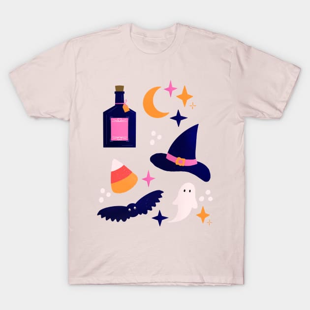 Pink and purple Halloween essentials T-Shirt by Home Cyn Home 